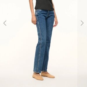 STAUD Alba Ballet Flat in tan worn once sz 37